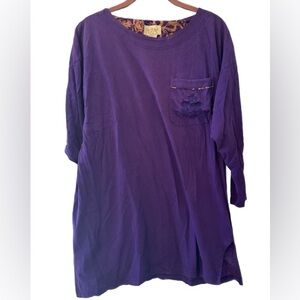 VTG Victoria's Secret Purple Floral Cotton Tee